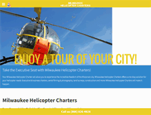 Tablet Screenshot of milwaukeehelicoptercharter.com